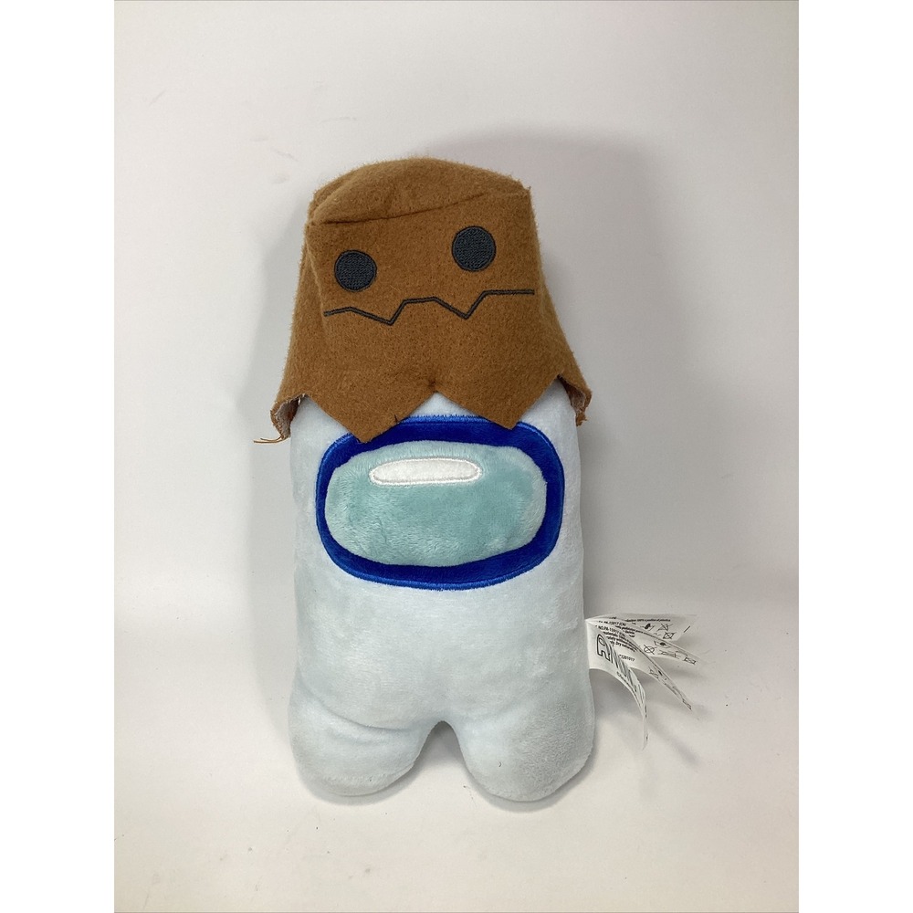Toikido Just Play Among Us Plush Wite Crewmate W/ Paper Bag 9"